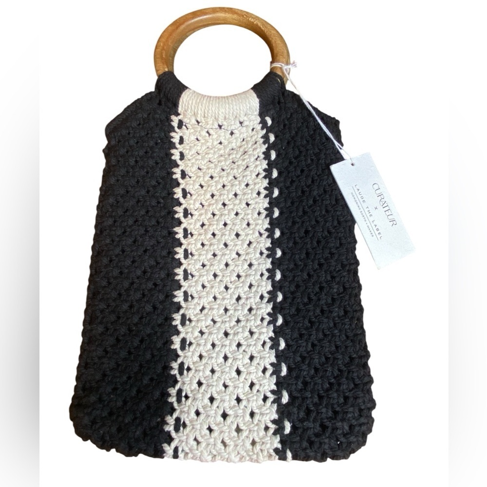 LAUDE THE LABEL X Curator The Gabby Mini Macrame Spring Bag NWT